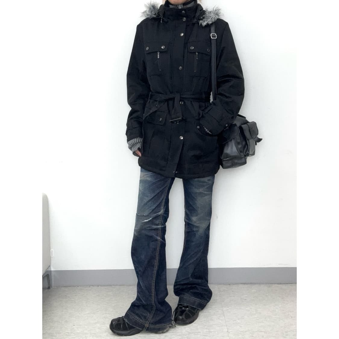 빈티지 락시크 블랙 패딩 점퍼 상품이미지2