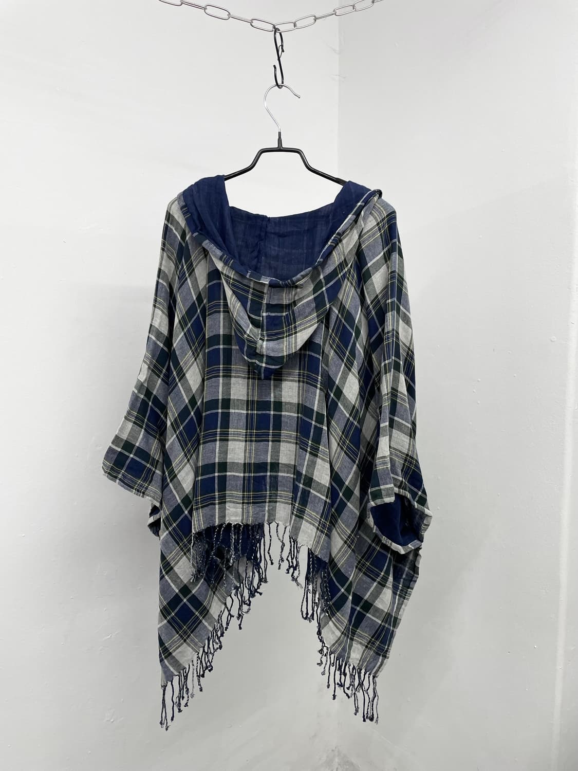 모리 사와코 체크 후드 케이프 상품이미지6