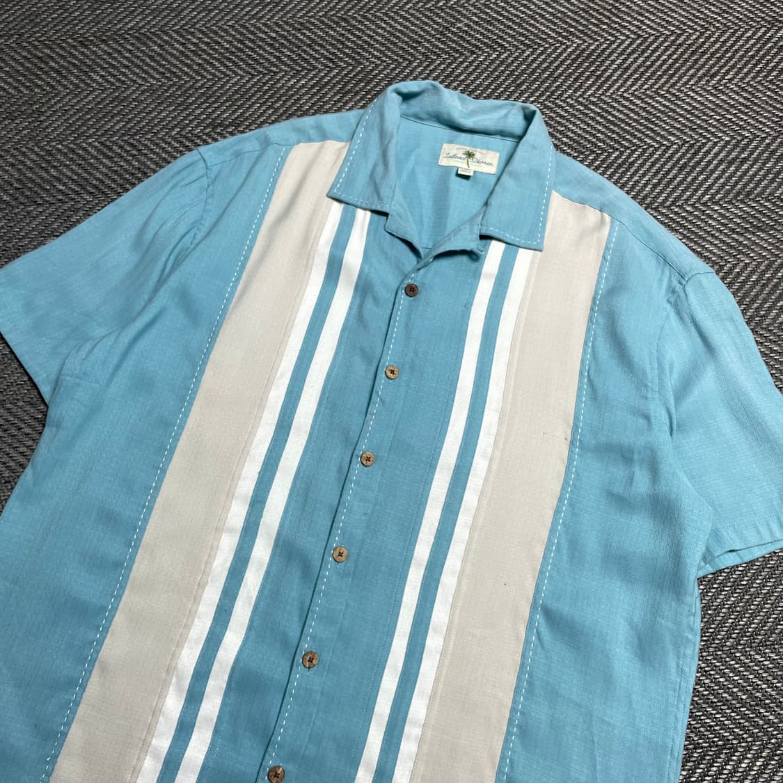 Island shores 실키 하와이안 쿠바 셔츠 y 5090 상품이미지4