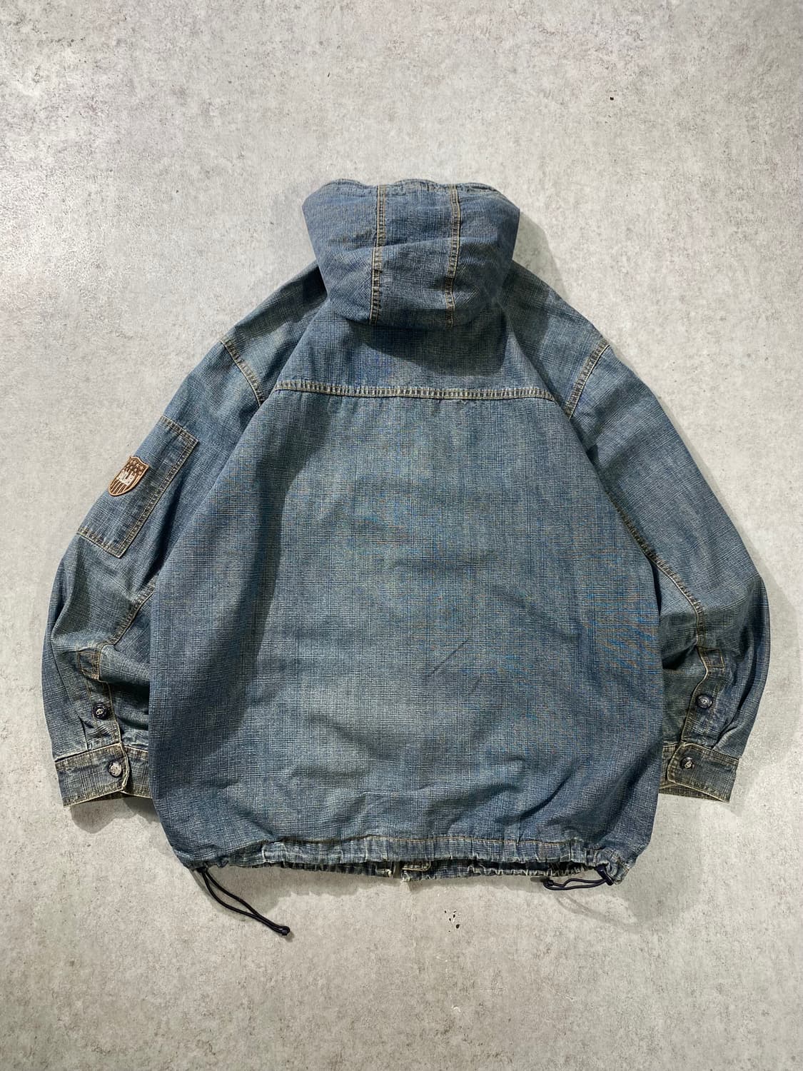 [105] 00s MLB 올드 엠엘비 뉴욕양키스 데님 후드집업 자켓 상품이미지7