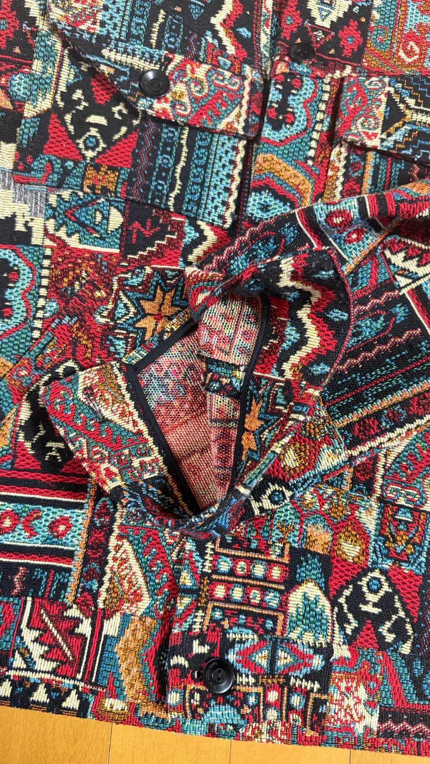 앤더슨벨 Andersson bell 레드 자카드 트러커 자켓 상품이미지5