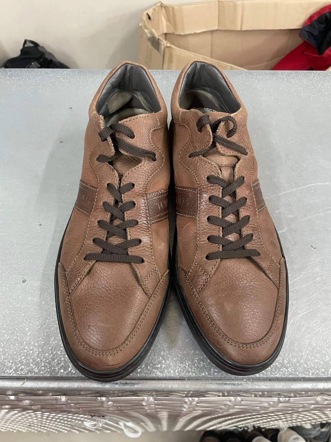 토즈 레더 스니커즈 브라운 9.5 상품이미지5