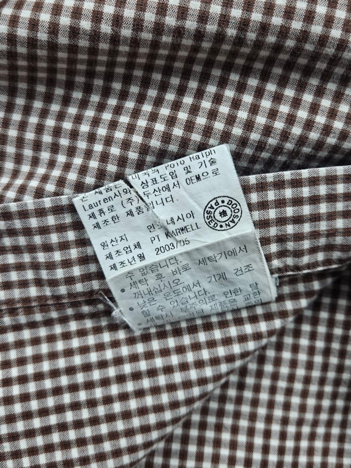 폴로랄프로렌 깅엄 체크 패턴 셔츠 ( L ) / 11088 상품이미지10