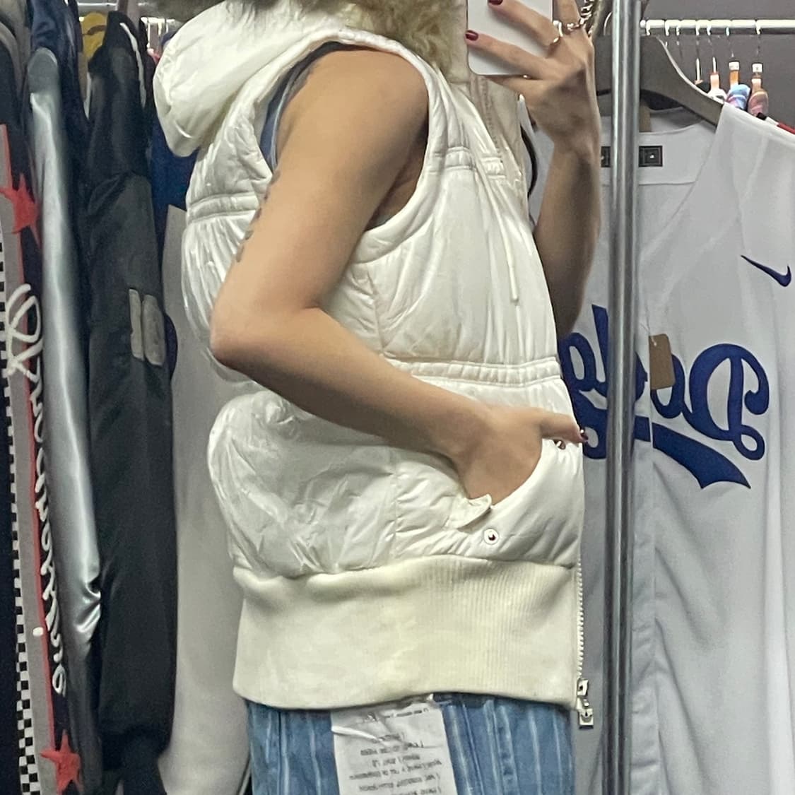 아디다스 화이트 패딩 조끼 상품이미지2