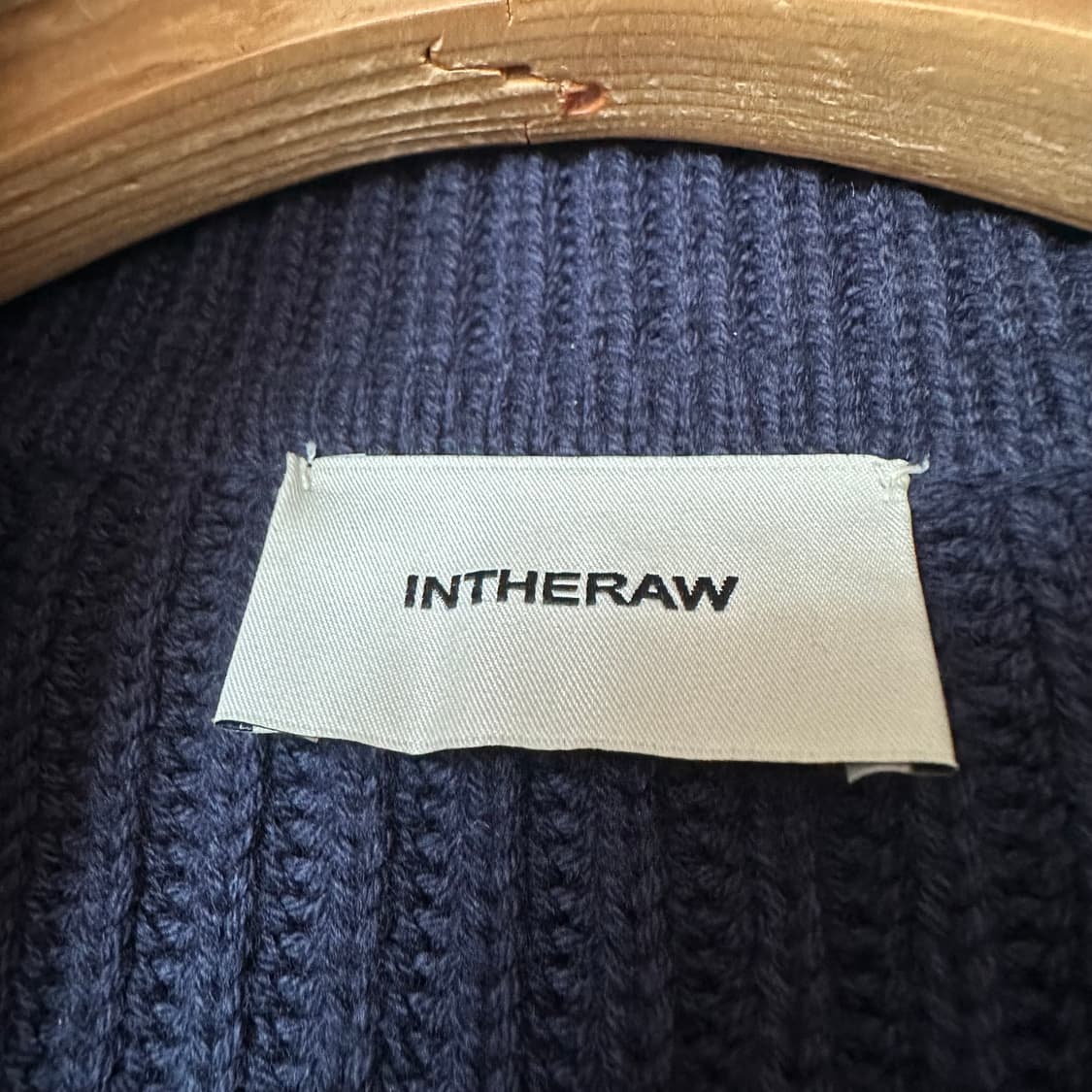 3 인더로우 풀집업 캐시미어 혼방 니트 네이비 상품이미지3