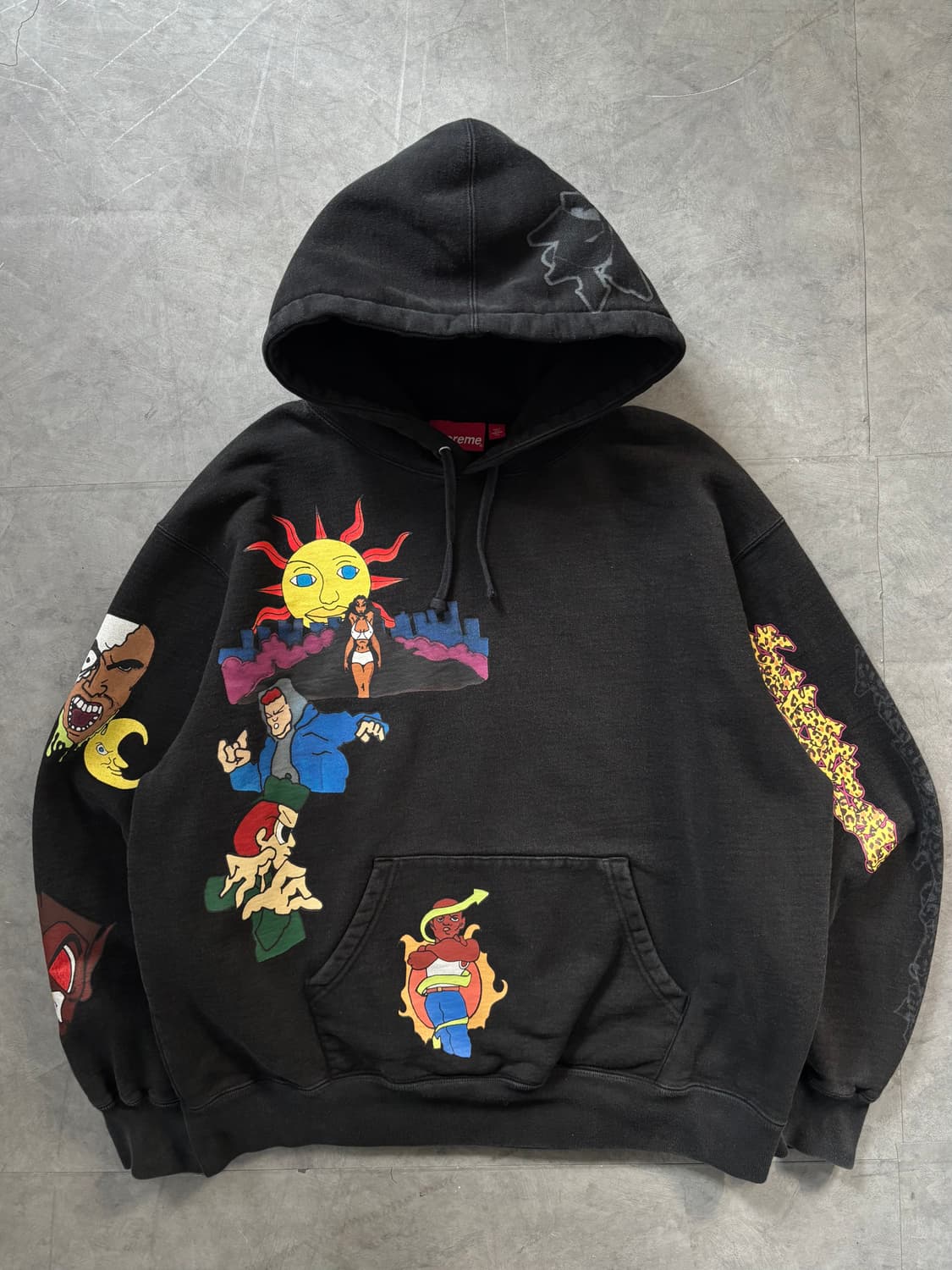 Supreme 슈프림 23FW 선 라이즈 블랙 후드티 상품이미지4