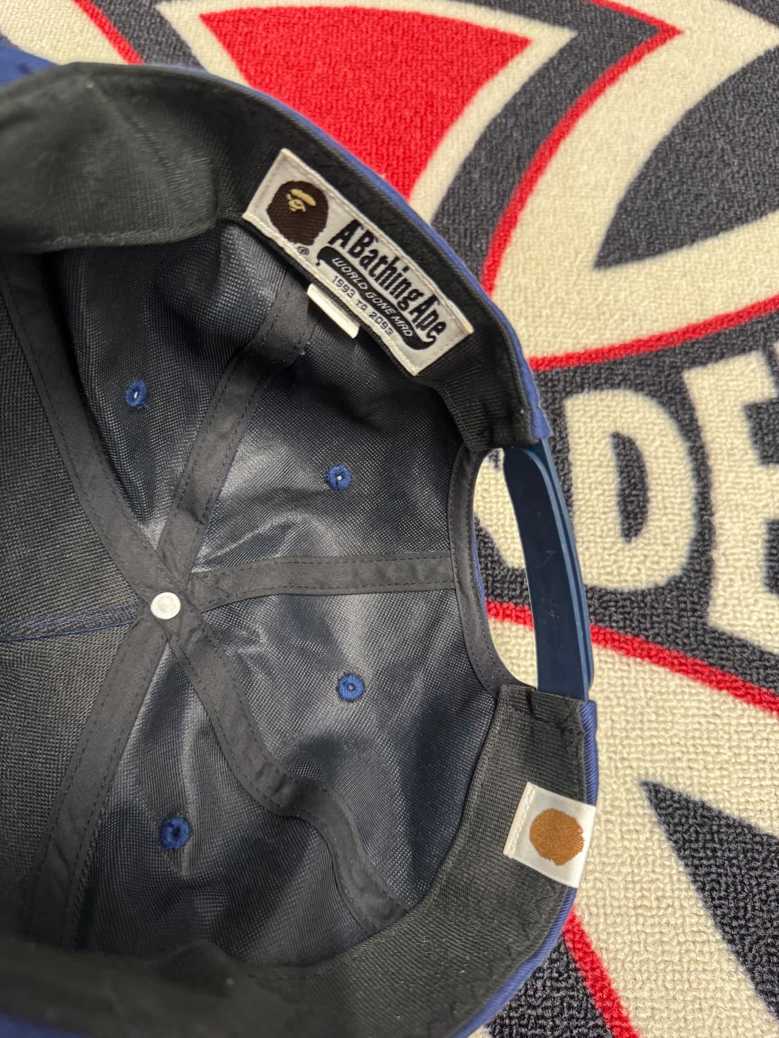 베이프 비지 워크 나인티 쓰리 스냅백 블루 상품이미지6