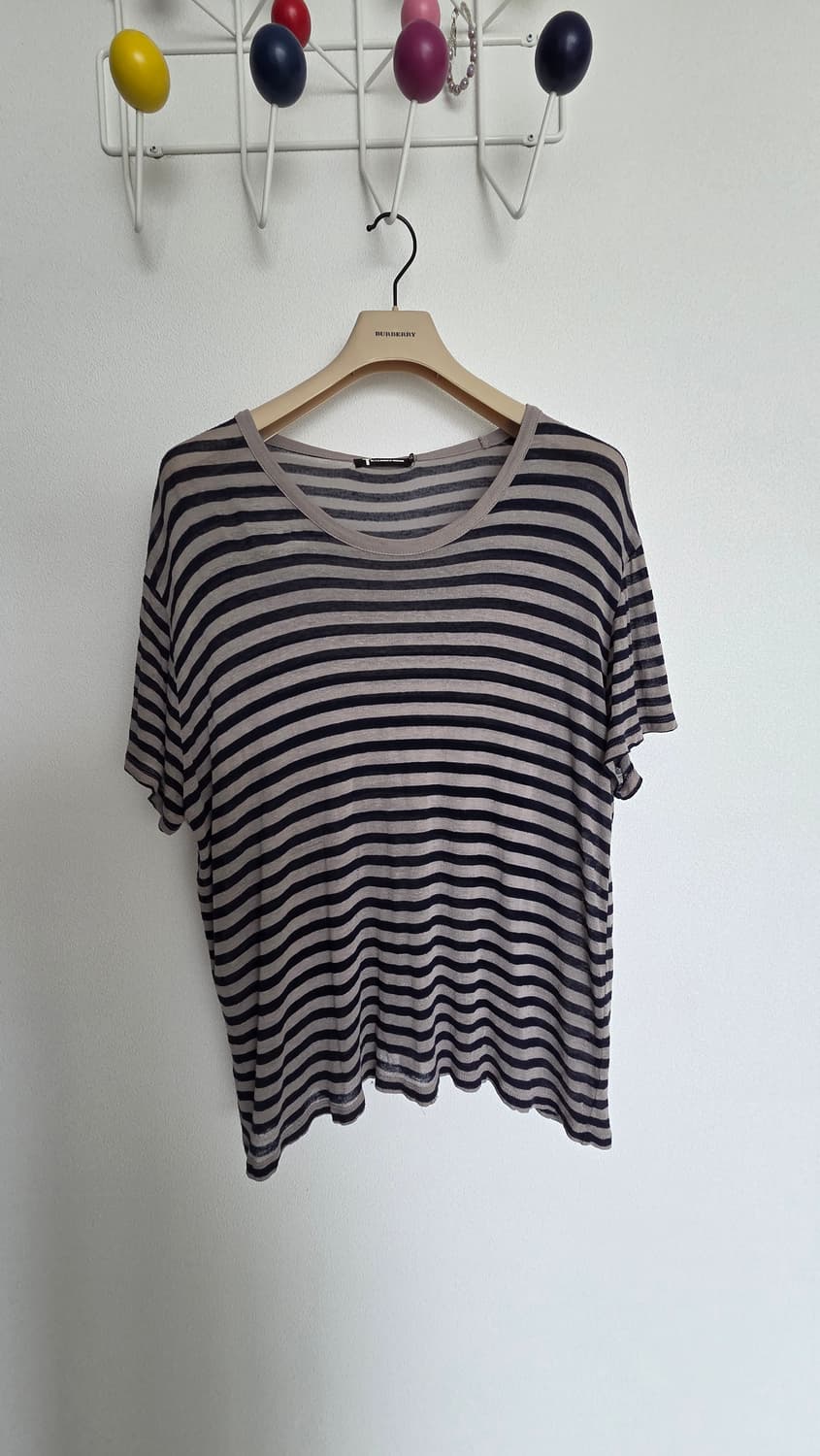 알렉산더왕 U넥 스트라이프 반팔티 XL 상품이미지1