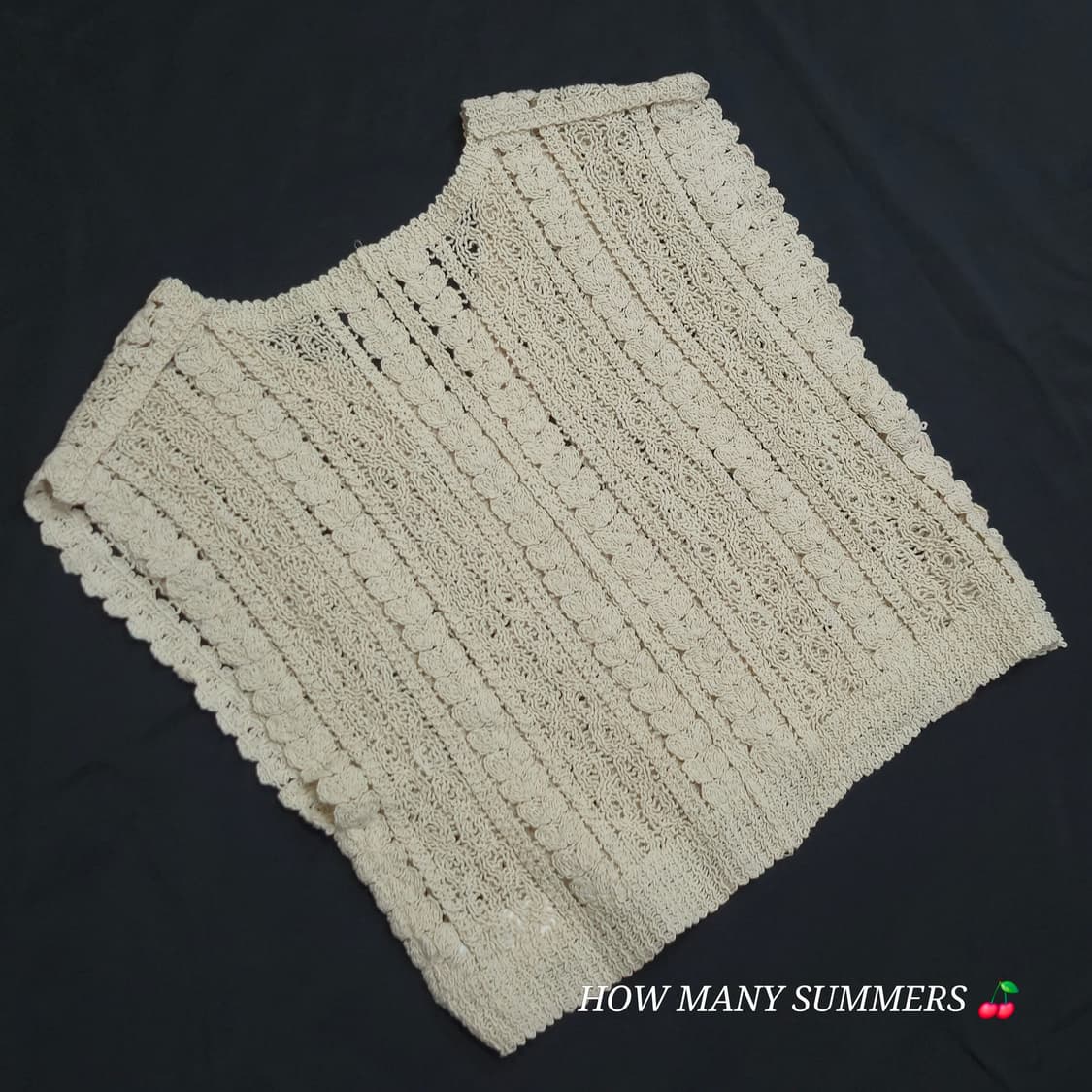 시스루 크로쉐 조끼 보헤미안 펀칭 여름 니트 탑 상품이미지5