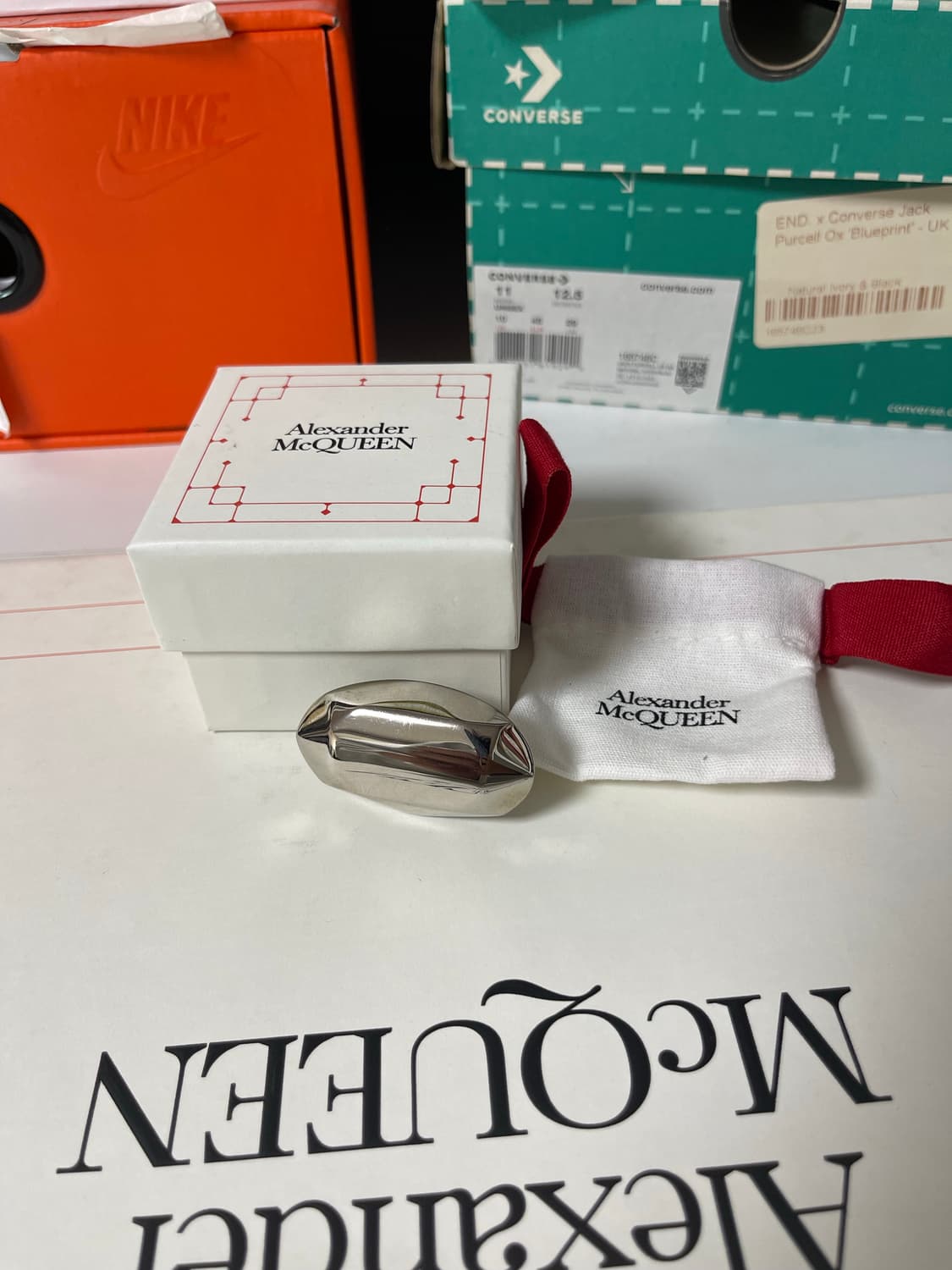 알렉산더맥퀸 실버 반지 + 케이스 상품이미지2