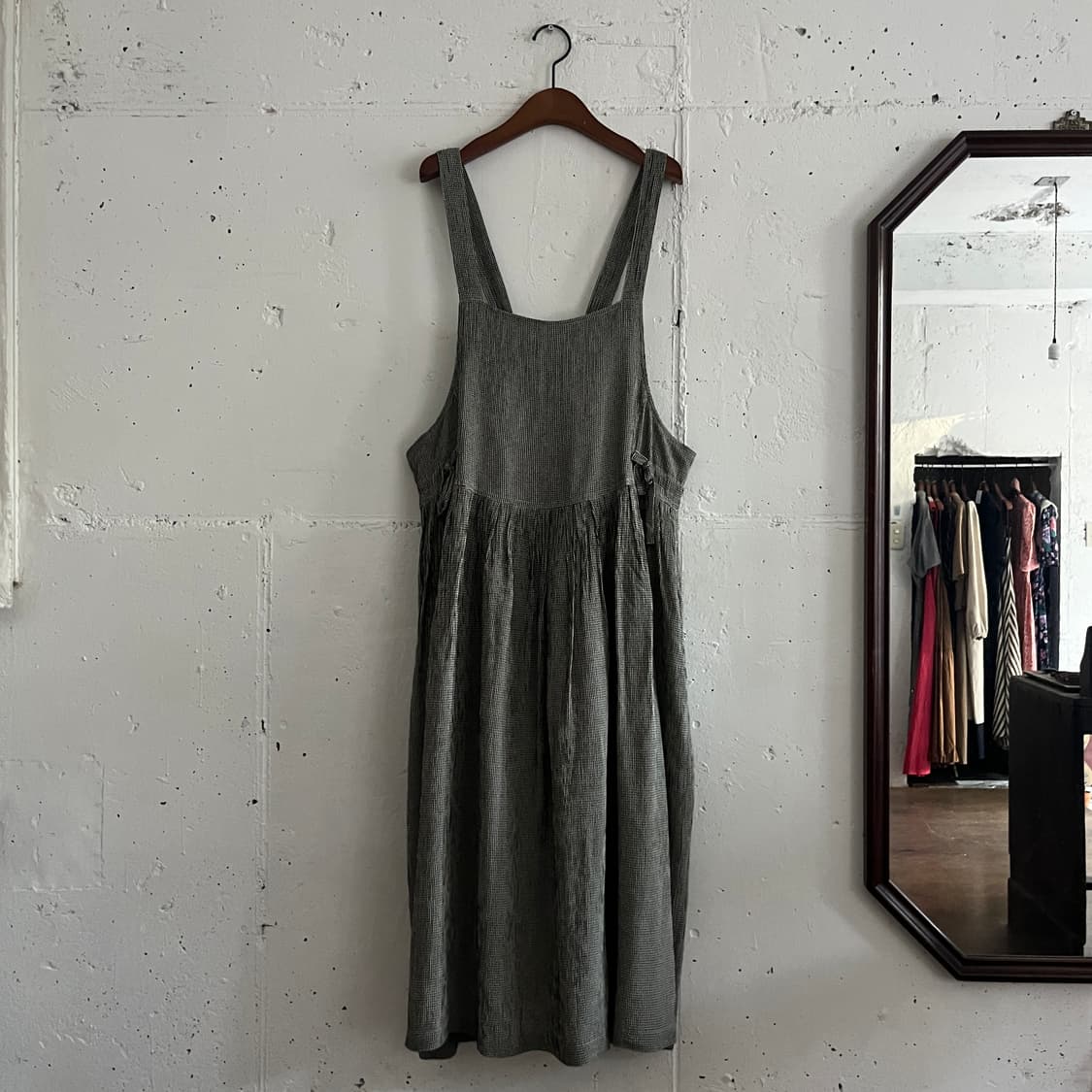 깅엄체크 레이어드 원피스 상품이미지1