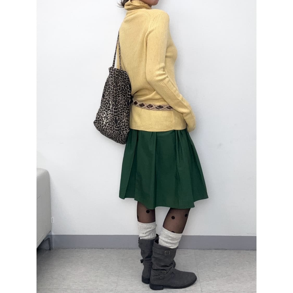 빈티지 그린 스커트 상품이미지3