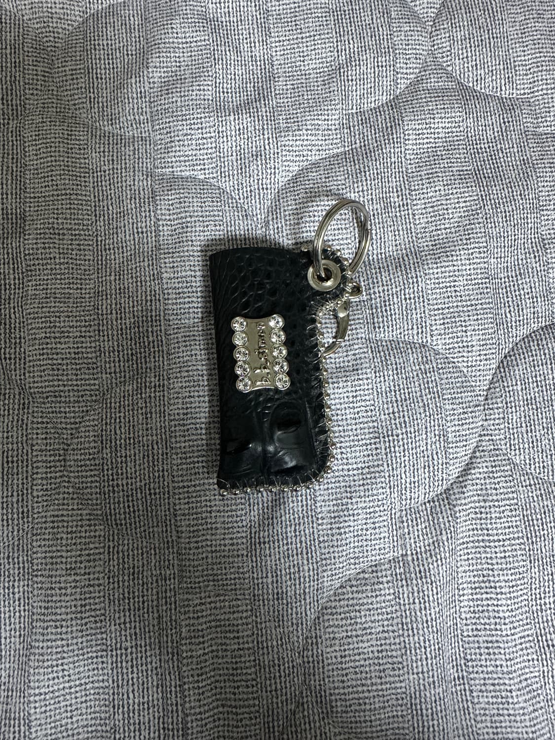 슈프림 x B.B. 사이먼 레더 라이터 케이스 키체인 블랙 - 24FW 상품이미지2