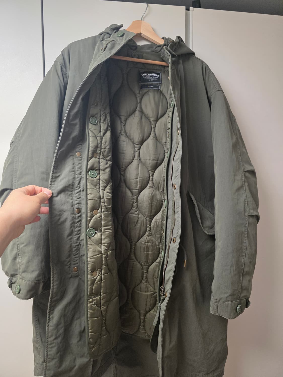 프리즘웍스 m-65 fishtail  파카 L사이즈 팝니다 상품이미지2