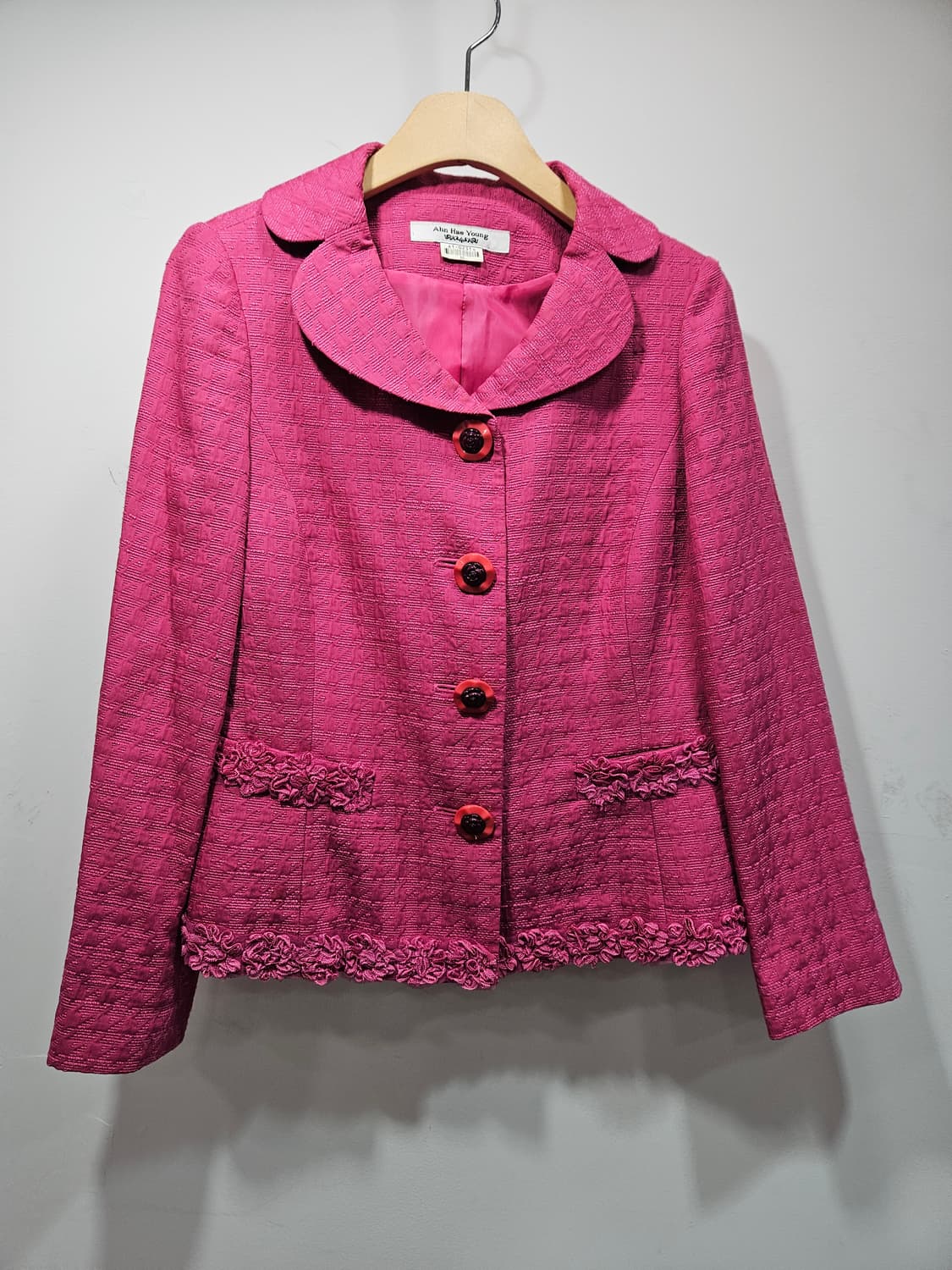 안해영(AHN HYO YOUNG)디자이너 핑크색 부티끄 자켓 상품이미지8