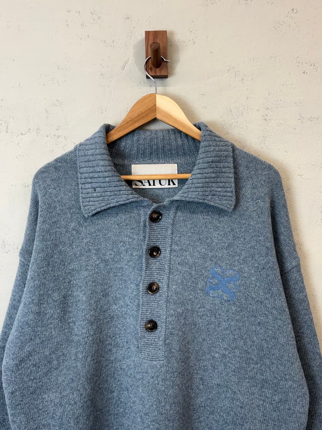 SATUR 세터 램스울 카라 니트 상품이미지4