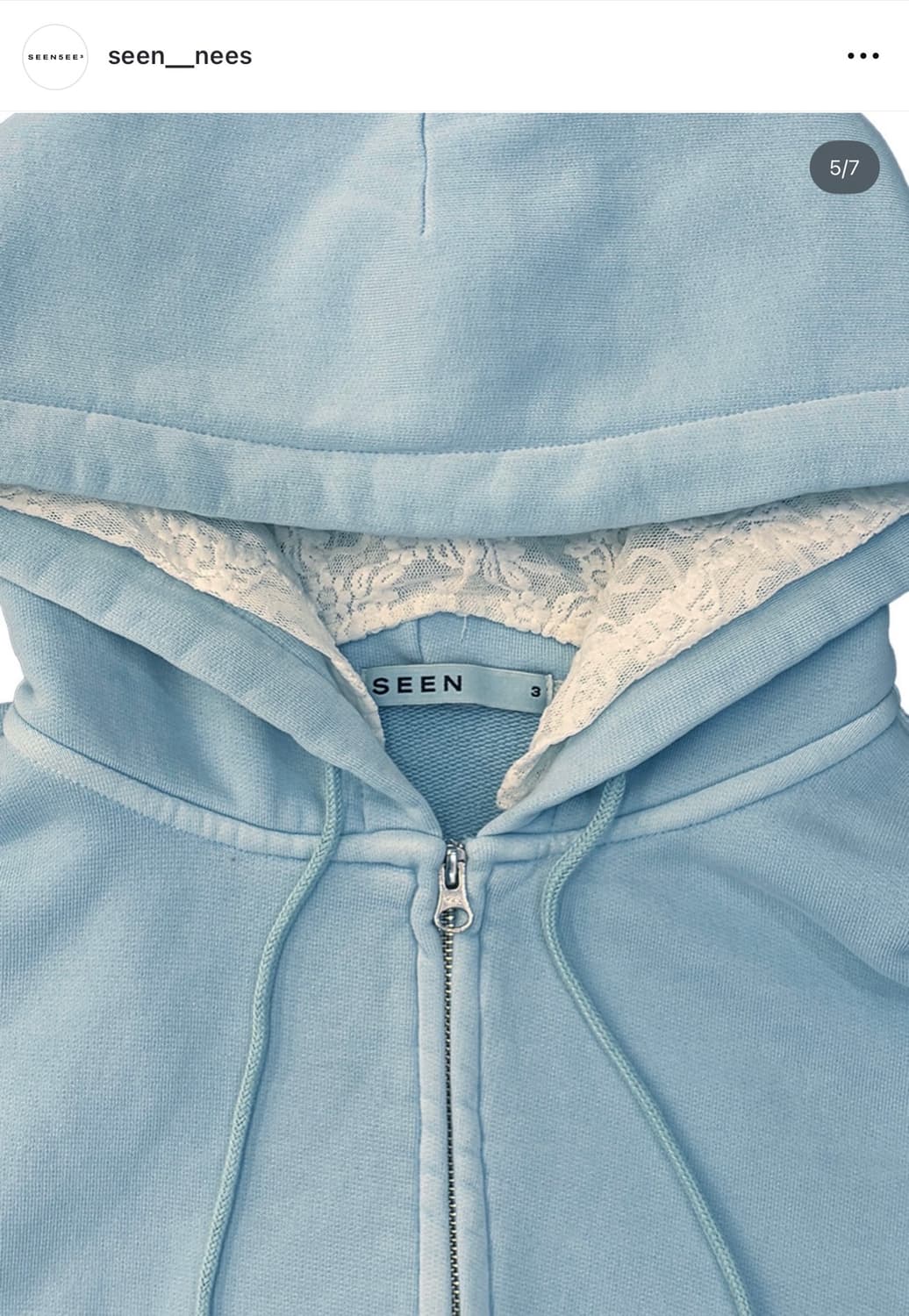 씬 더블 후디 집업 dyed blue 상품이미지1