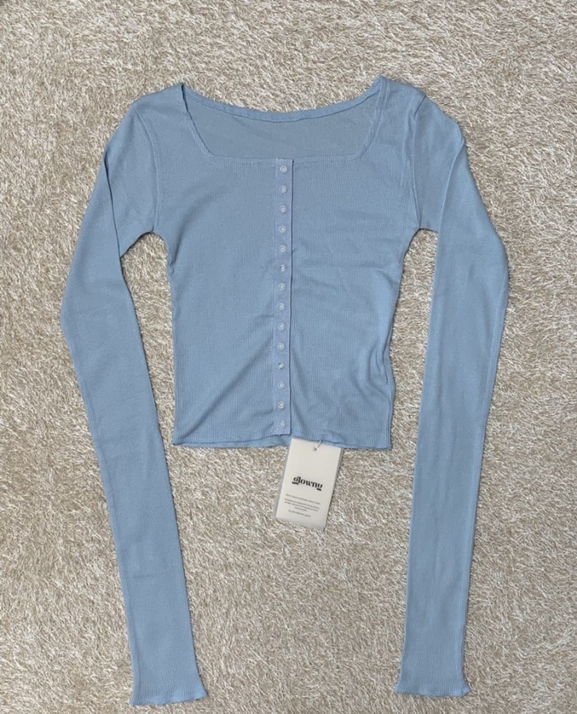 스푸닝 글로니 노스텔지아 가디건 버튼 스퀘어넥 가디건 상품이미지3