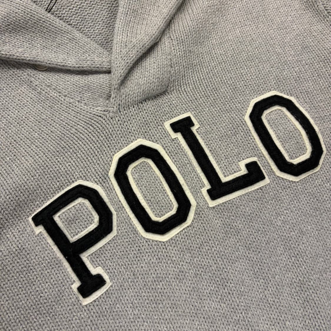 [M] 폴로 랄프로렌 POLO 로고 니트 스웨터 회색 D974 상품이미지4