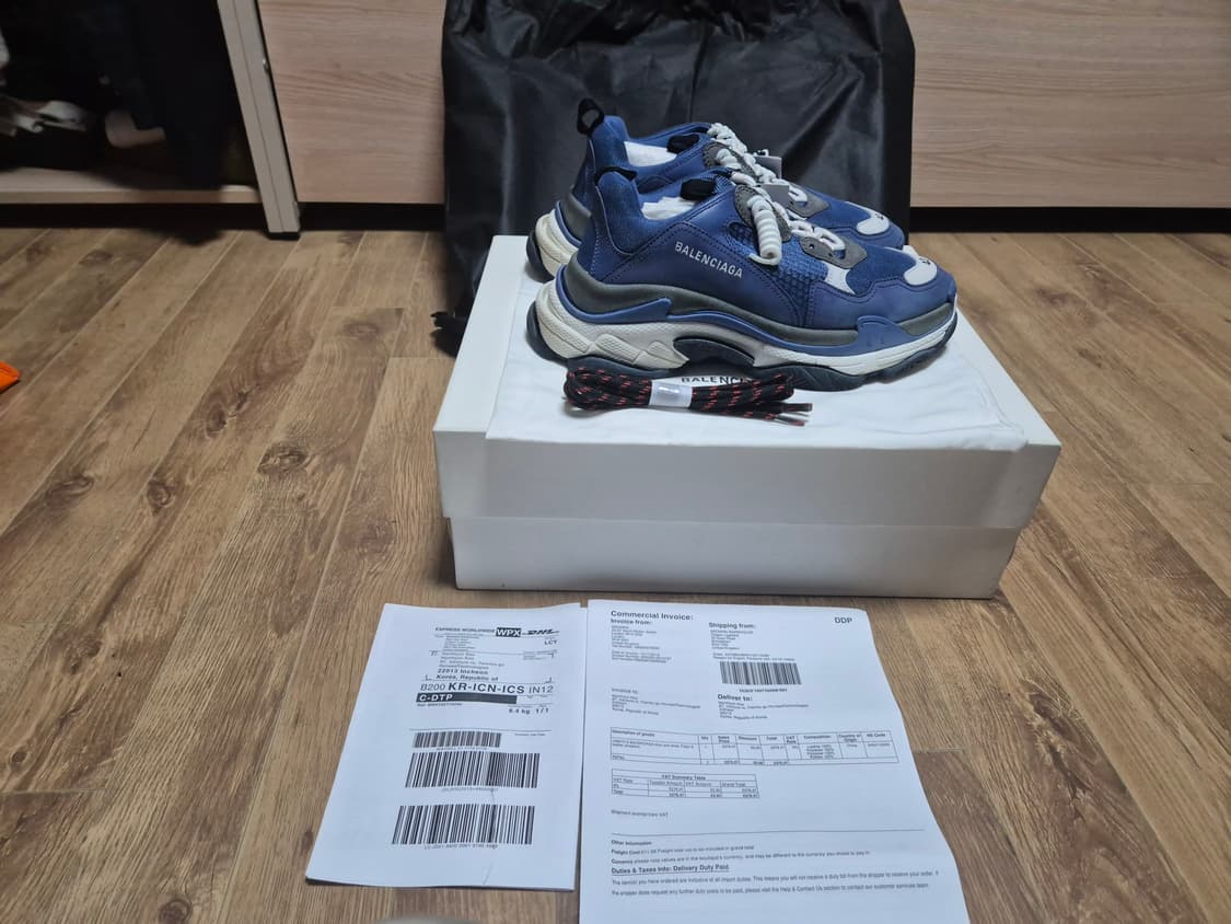 발렌시아가 트리플 S 블루 스니커즈 43사이즈 새제품 상품이미지4