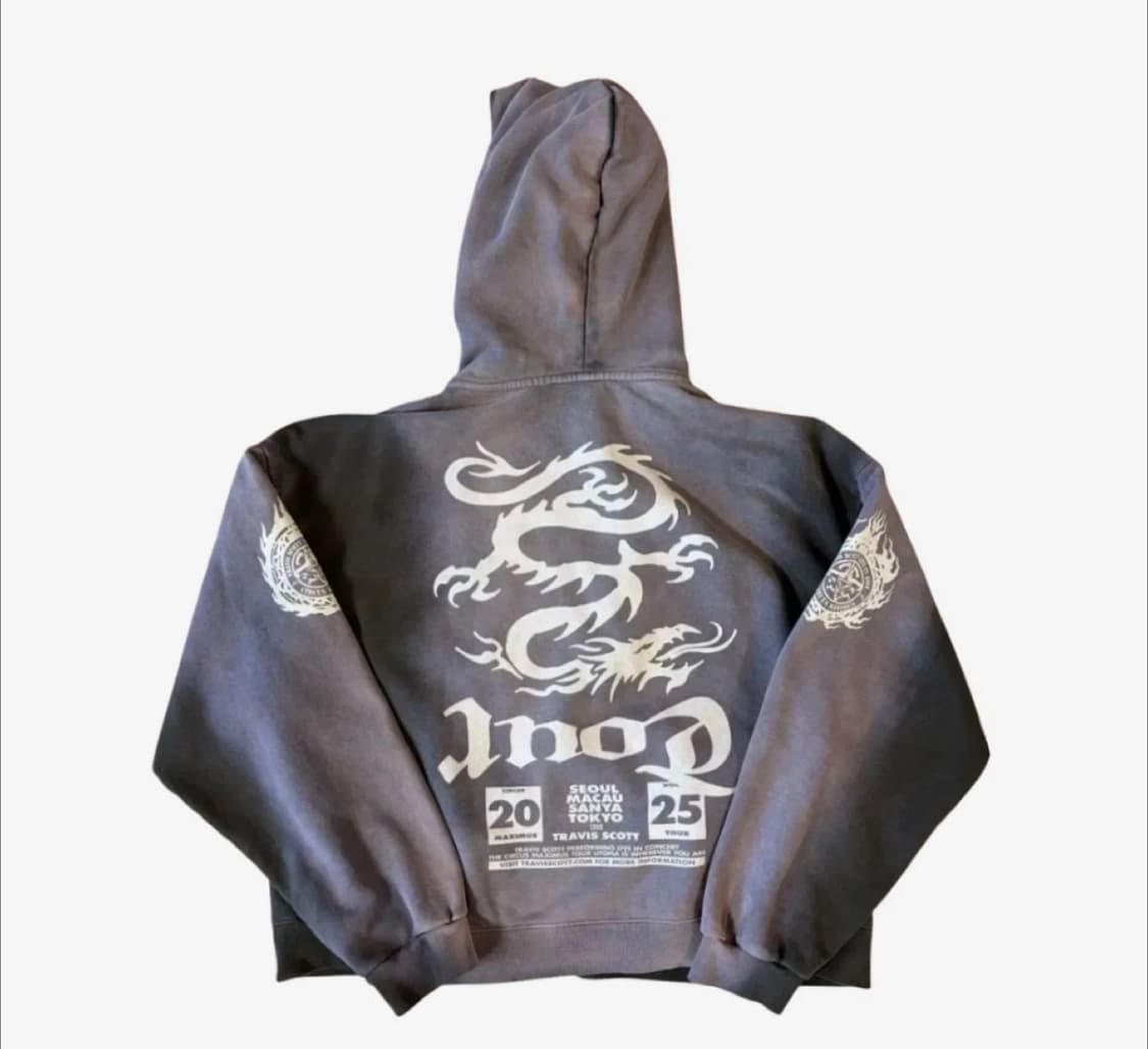 트래비스스캇 2025내한 머천후드집업(L) 상품이미지2