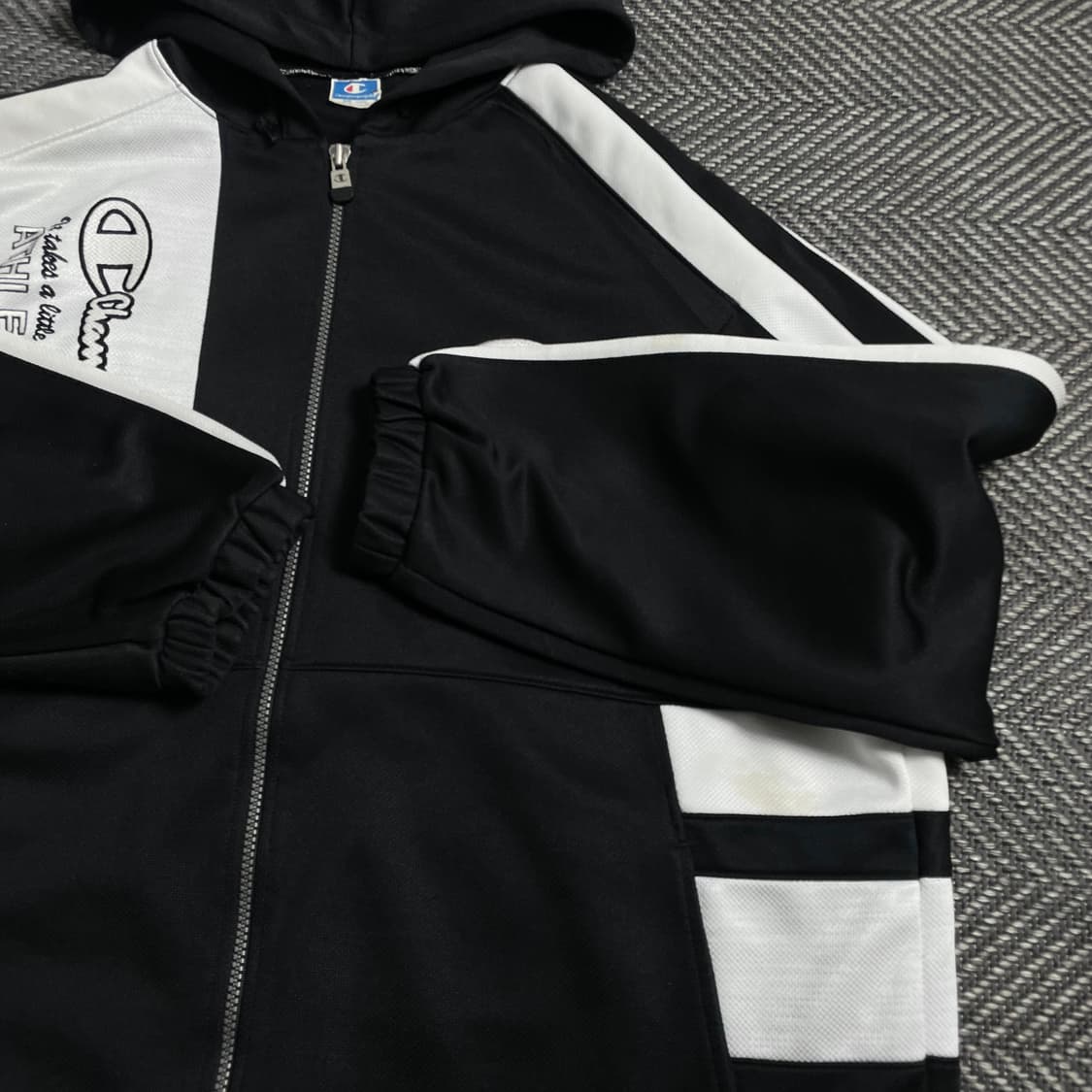 챔피온 올드스쿨 스펠아웃 빅로고 후드 트랙 탑 자켓o 4701 상품이미지4