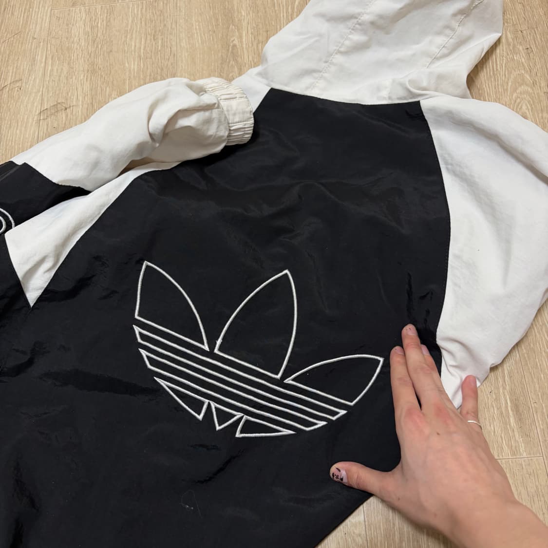 아디다스 파이어버드 빅로고 윈드브레이커 바람막이 XL  상품이미지5