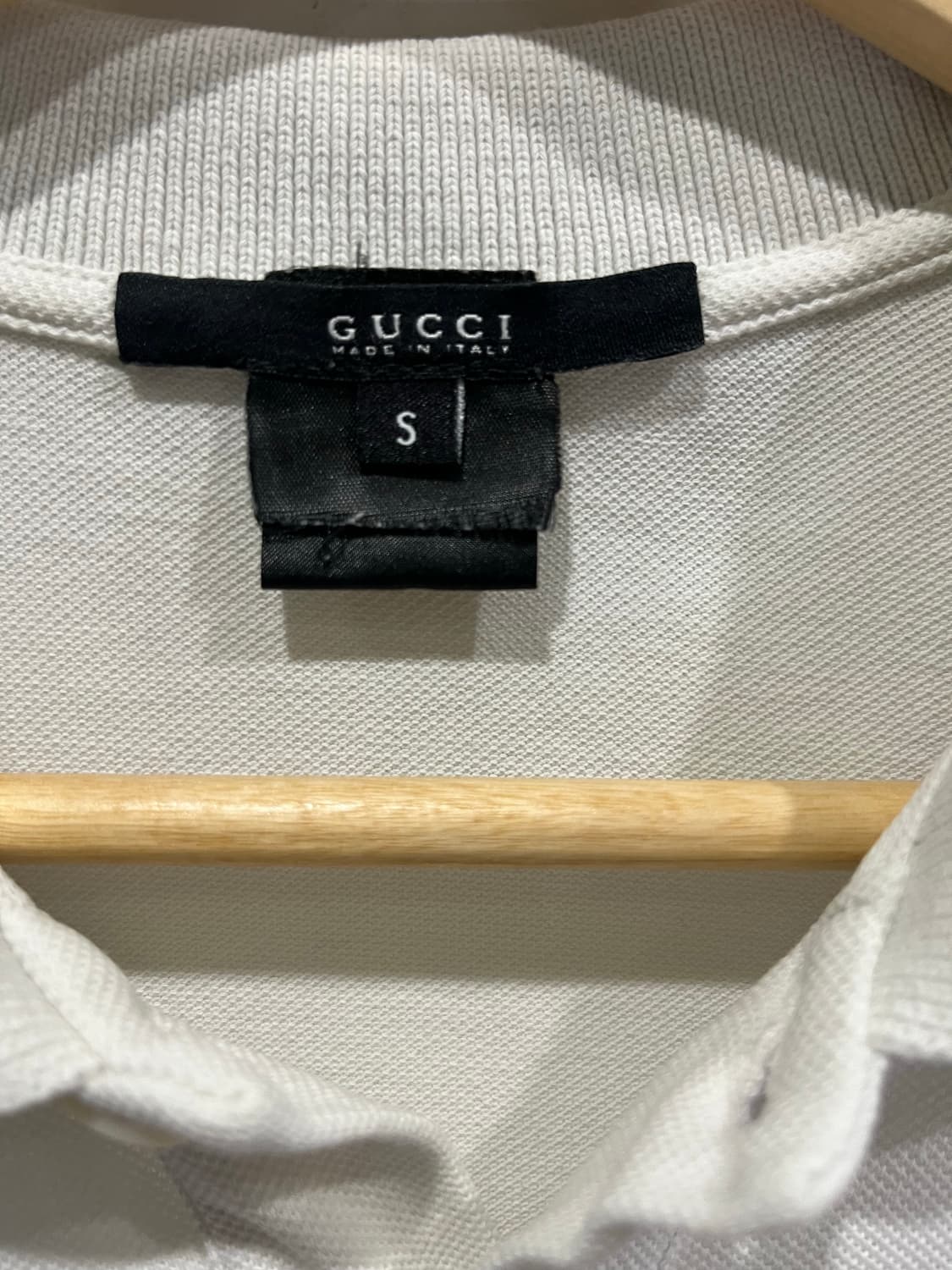 GUCCI 화이트 폴로티 S 정품 상품이미지2