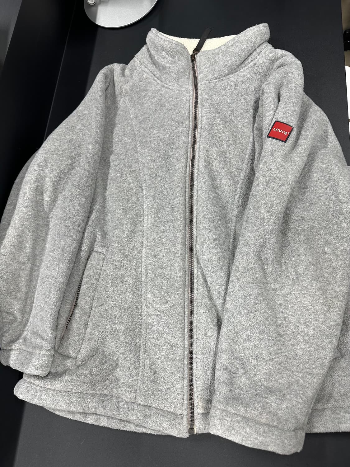 리바이스 그레이 플리스 집업 상품이미지3