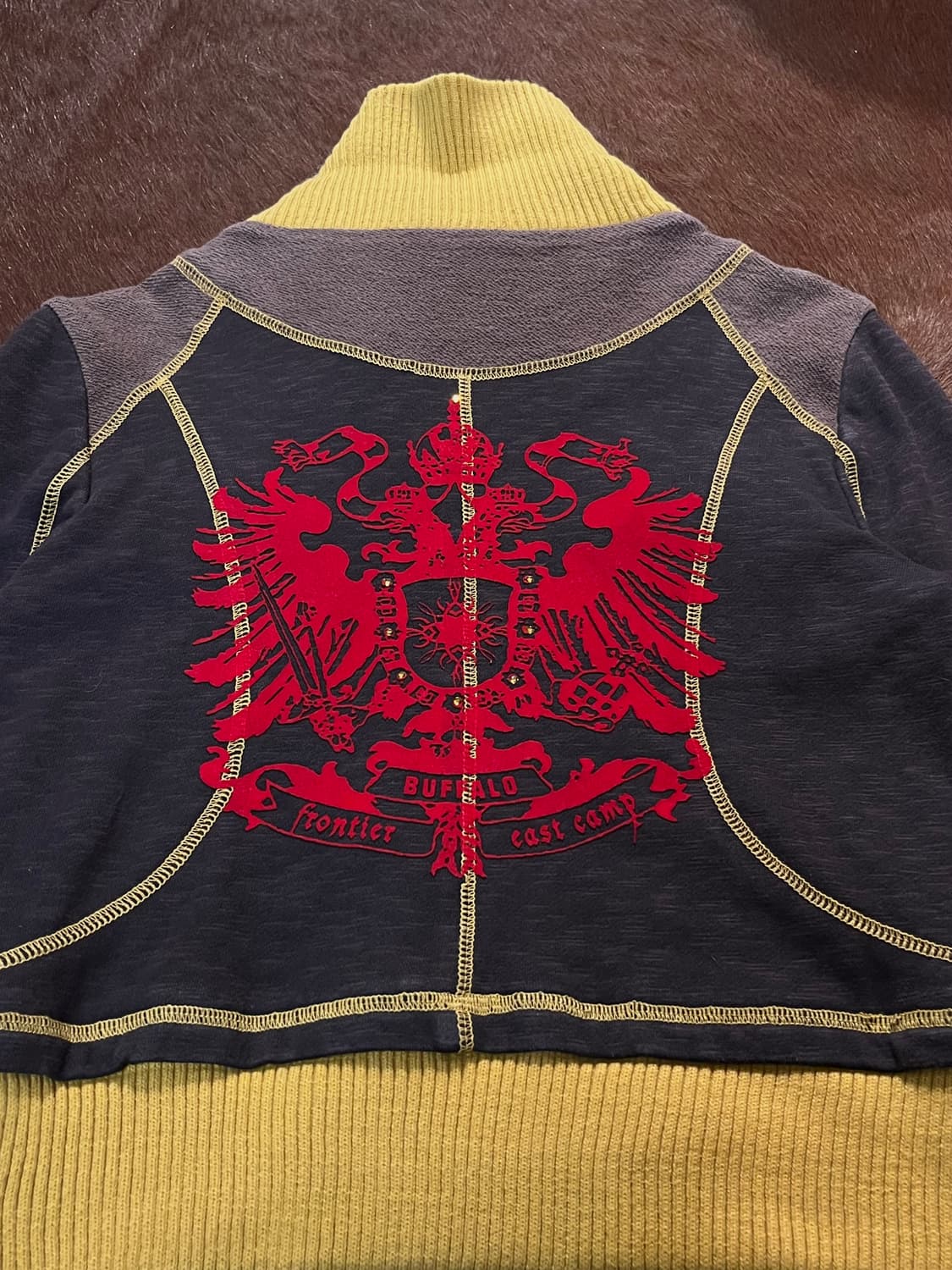 빈티지 하이넥 배색 자켓 상품이미지9