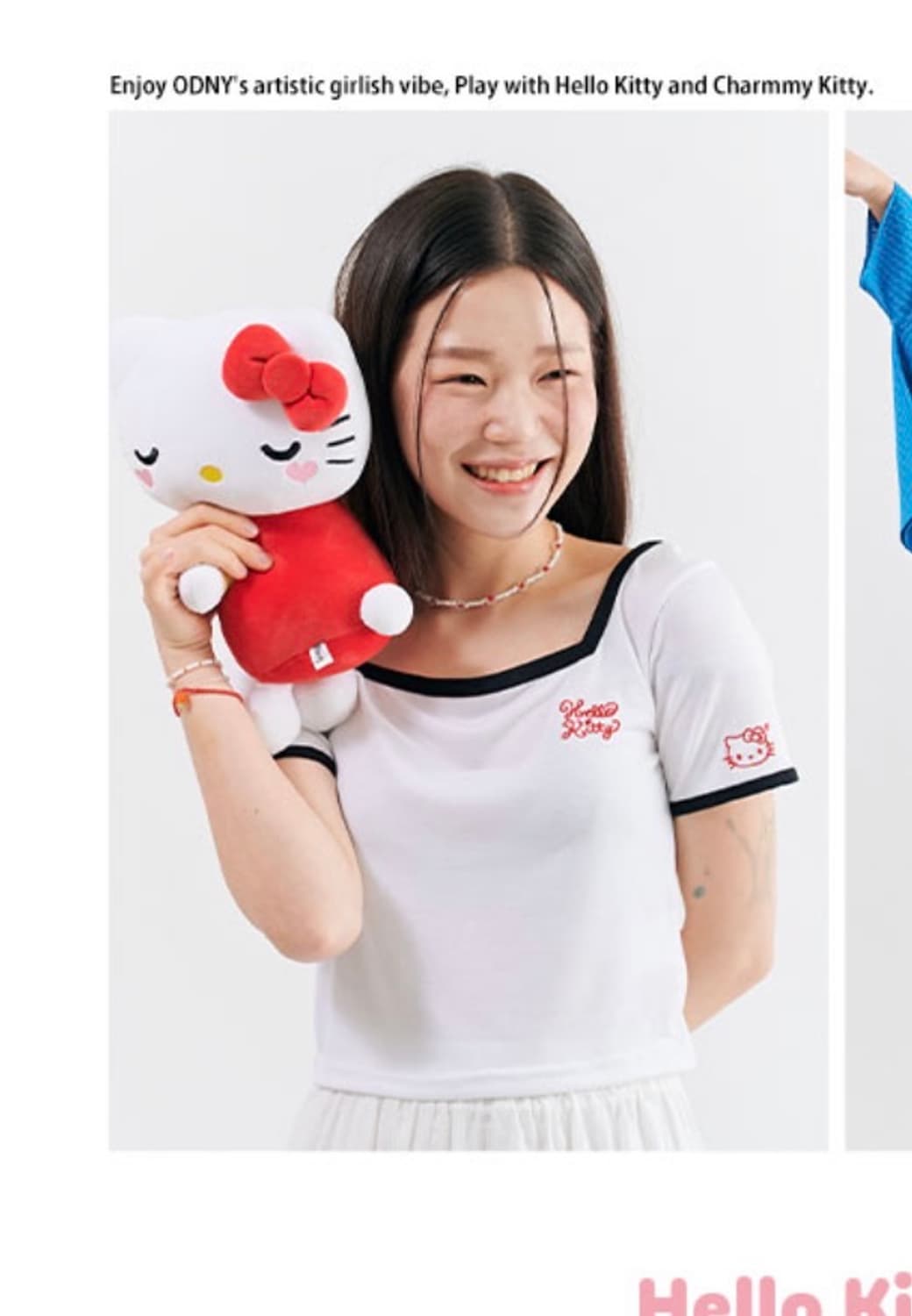 오디너리 홀리데이 키티 크롭 반팔  상품이미지2
