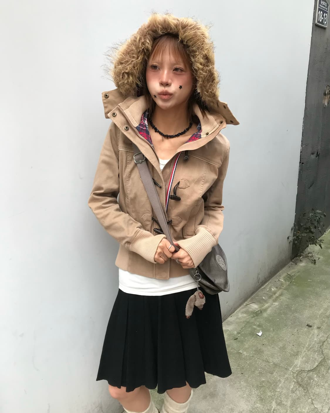 🏳️타미 퍼후드 코트자켓 코디🏳️ 상품이미지3