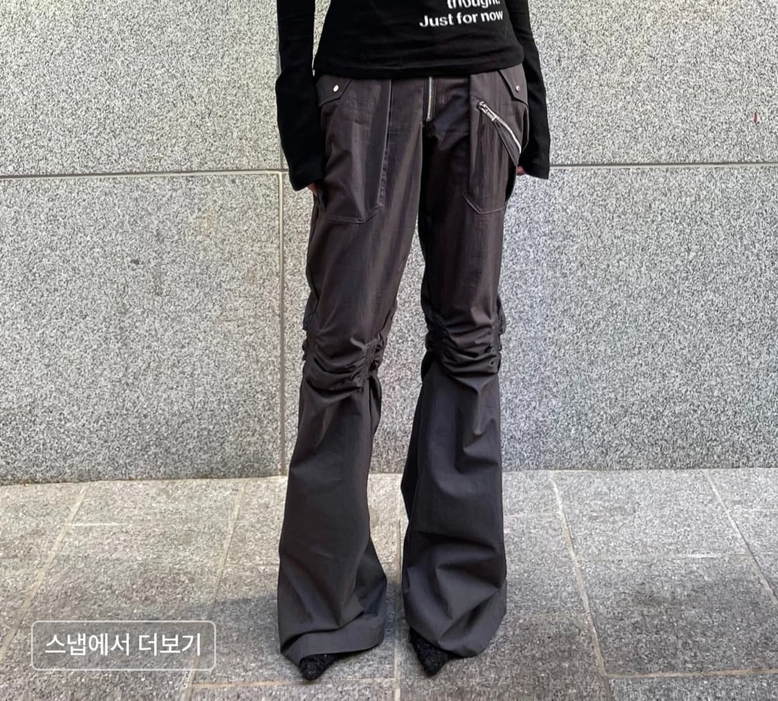 EXPOSURE ZIP DETAIL PANTS (UNISEX) CHARC 상품이미지4