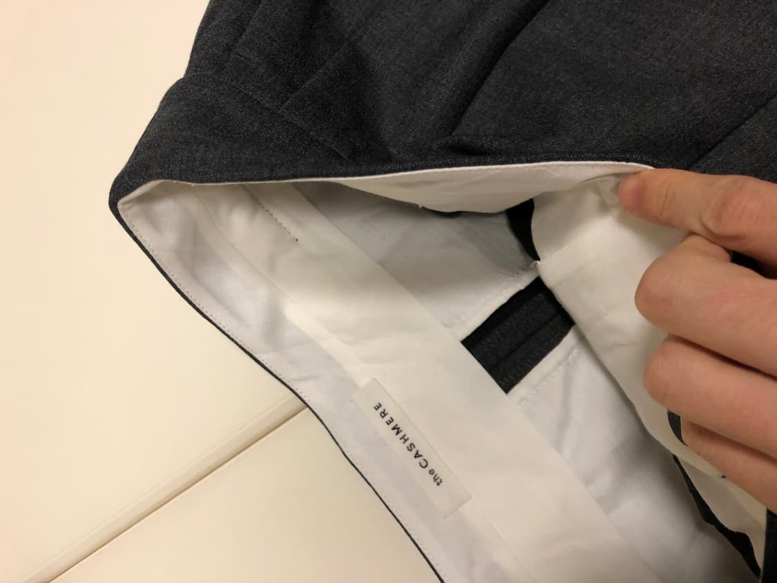 한섬 더캐시미어 팬츠 바지 슬랙스 출근룩 올드머니룩 울팬츠 모직 차콜 상품이미지10