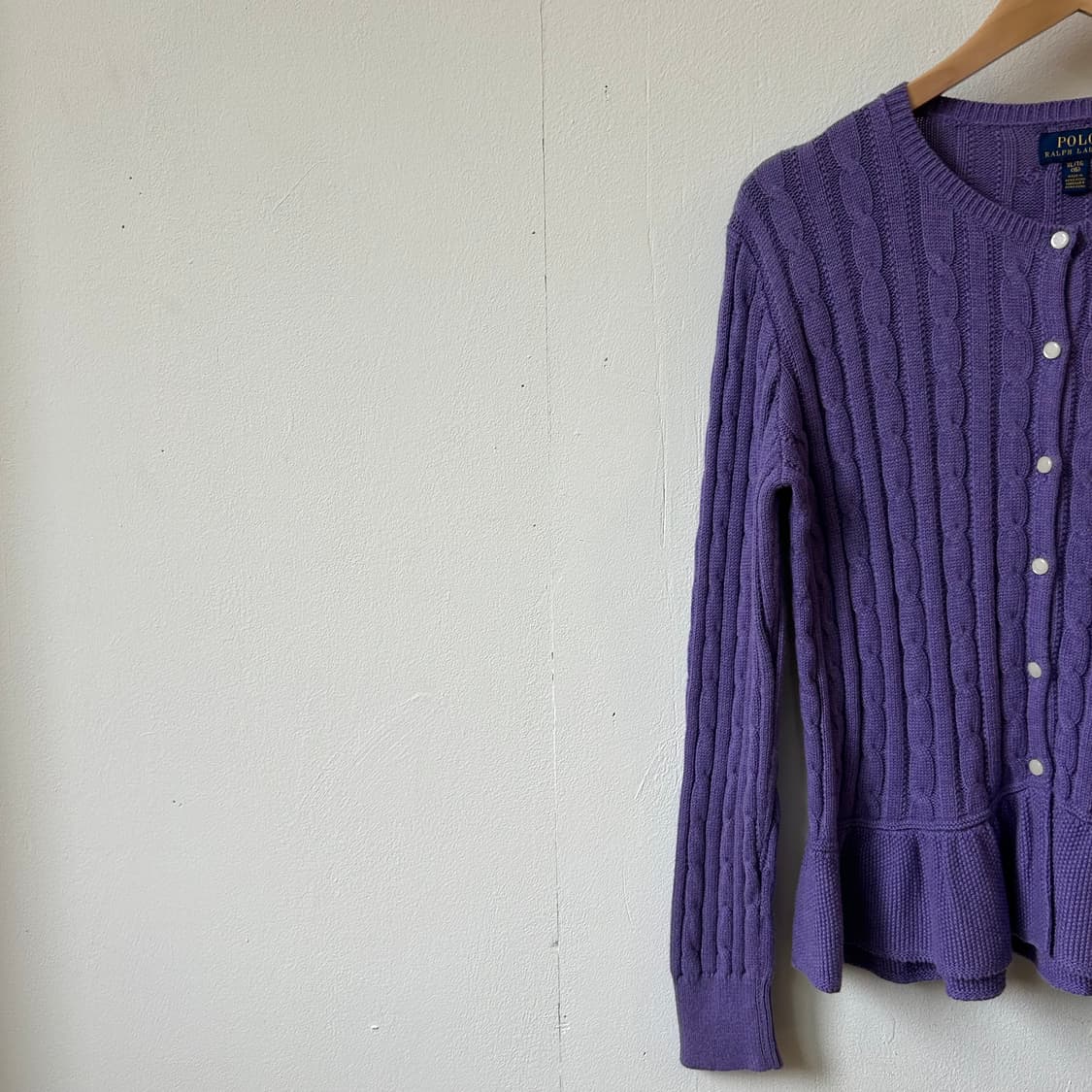 폴로랄프로렌 라벤더 케이블 가디건 상품이미지6