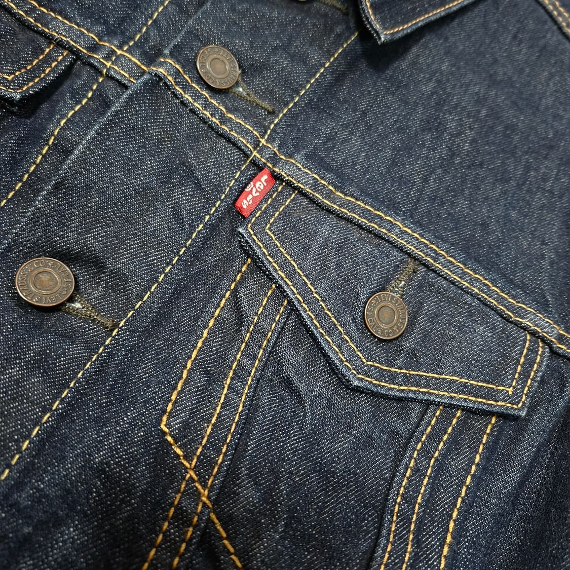 리바이스(Levis) 옐로우 스티치 데님 트러커 자켓  상품이미지6