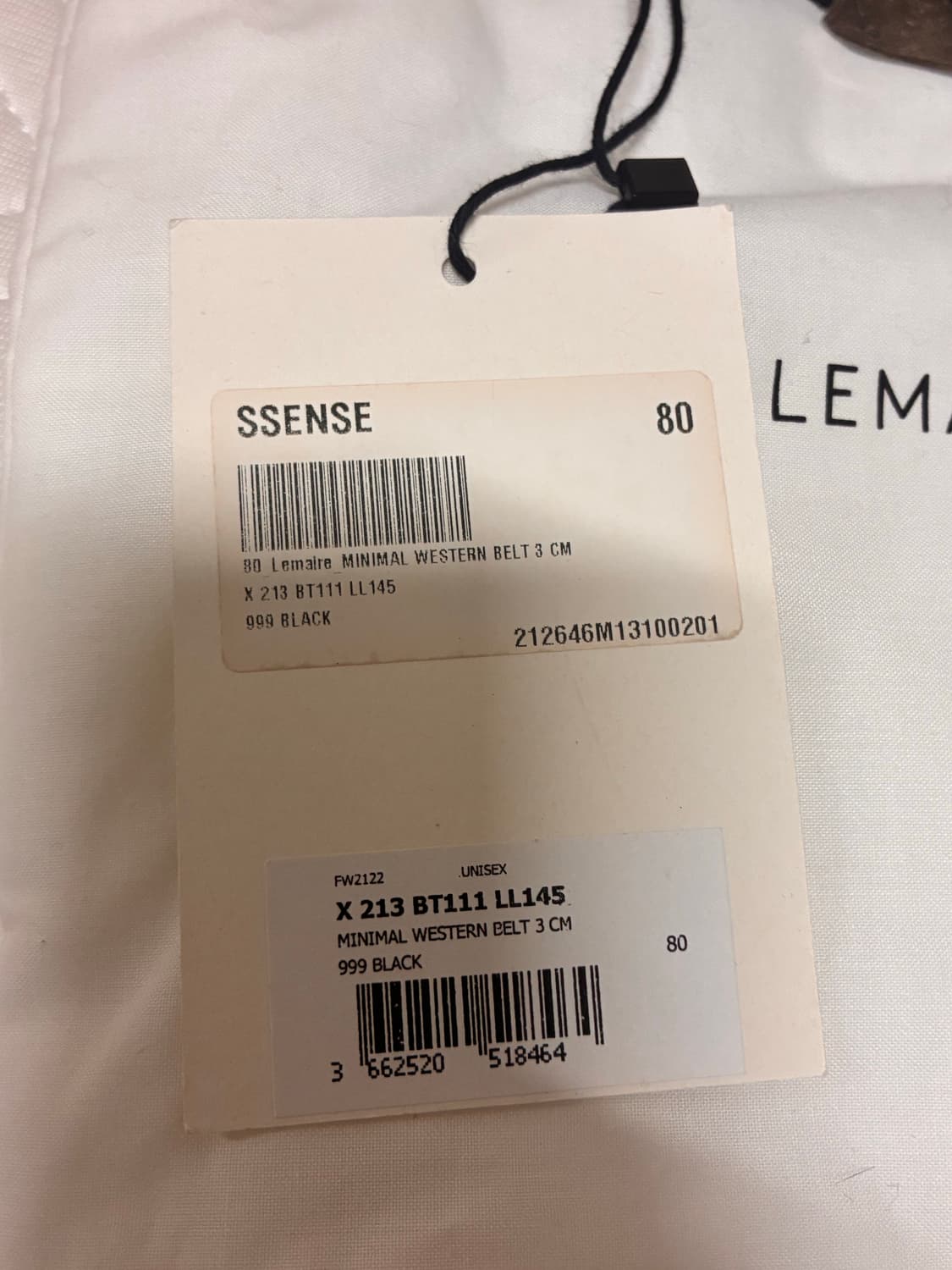 르메르 웨스턴벨트 블랙 80사이즈 상품이미지3
