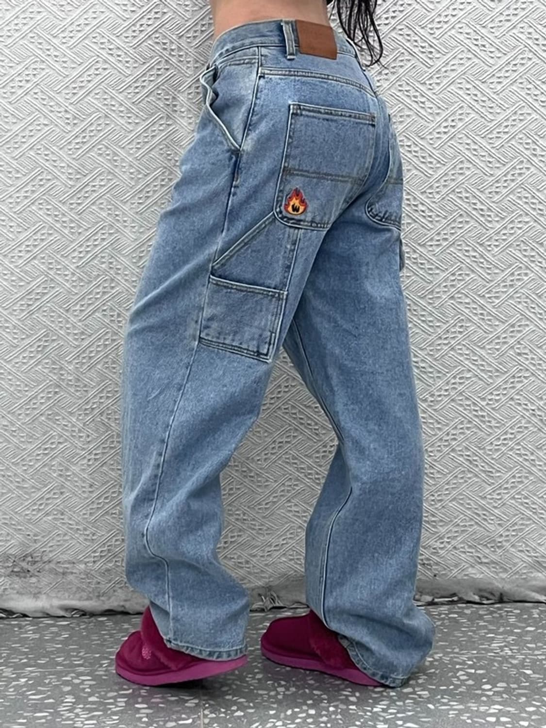 위캔더스 스트릿힙합 키치패치 카펜터 데님팬츠 30인치 C07836 상품이미지1