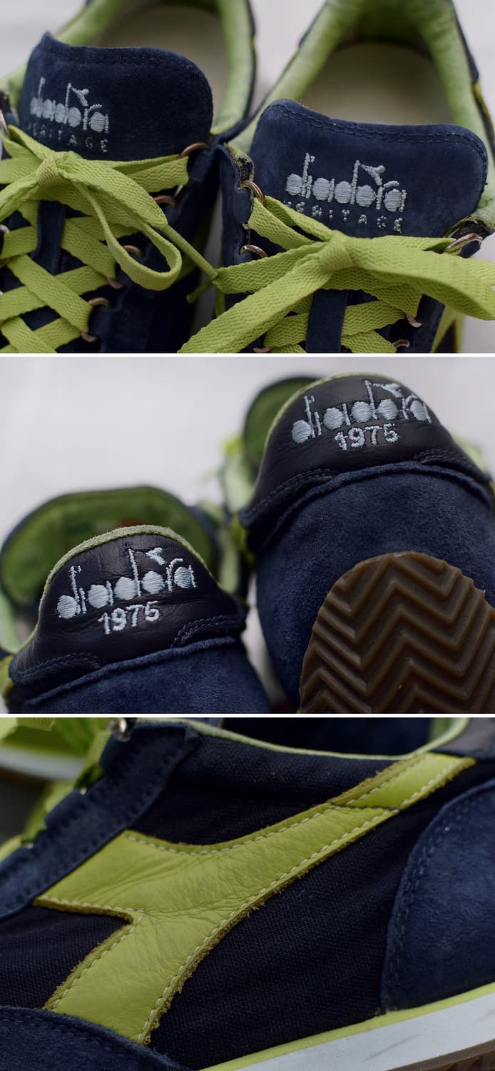 미착용) 디아도라 헤리티지 스톤워시 레더 스니커즈 (US6 / 240) 상품이미지9