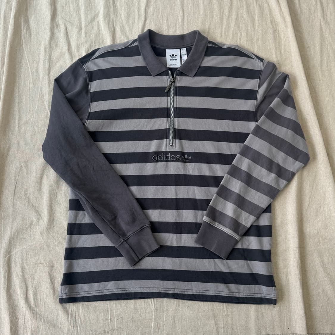 아디다스 sprt 프랭크 스트라이프 반집업 슬리브 L 상품이미지1