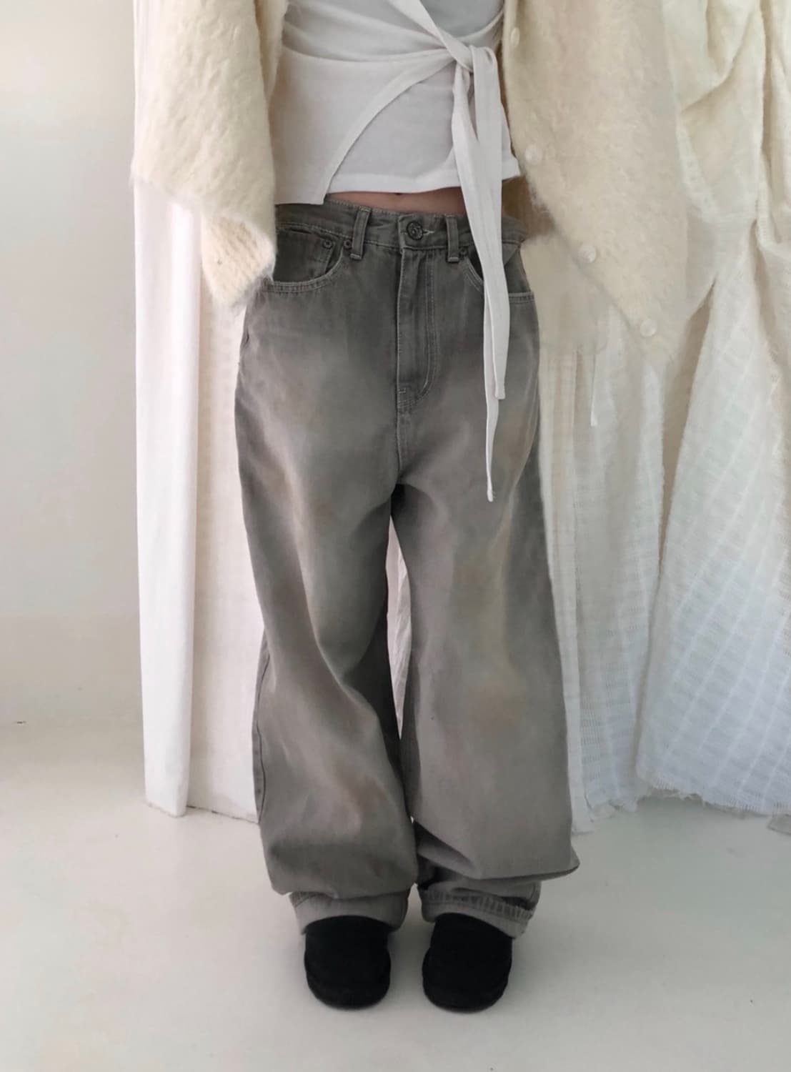 슬립오버 vintage gray denim pants 상품이미지2