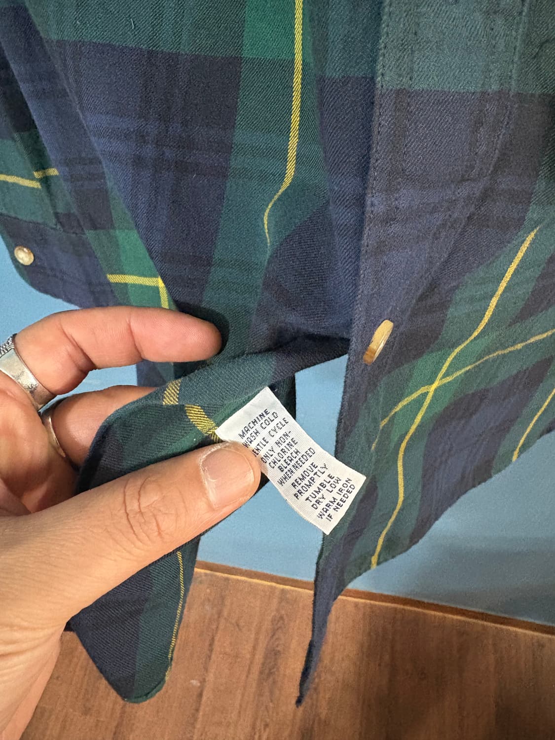 90‘s Polo Ralph Lauren Tartan check Shir 상품이미지6