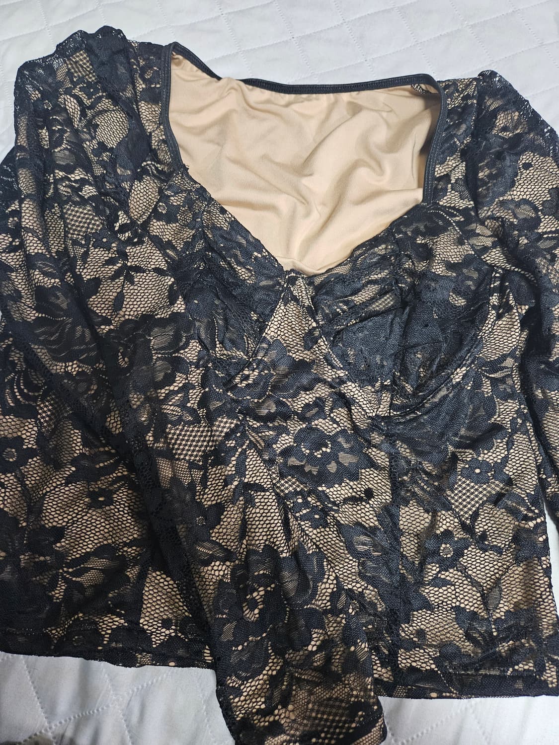 빅사이즈 시스루블라우스(안감0)  홀복  상품이미지5