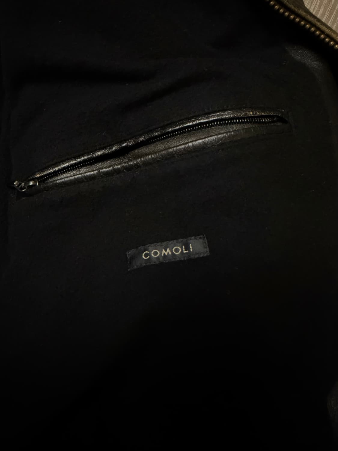 Comoli  24ss 코모리 레더 블루종 팝니다 상품이미지6