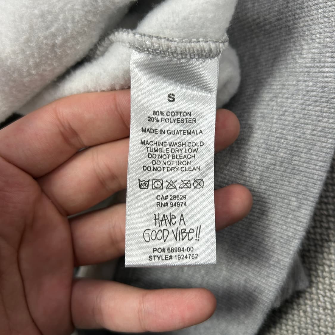 스투시 스탁로고 그레이 후드(S) 상품이미지3