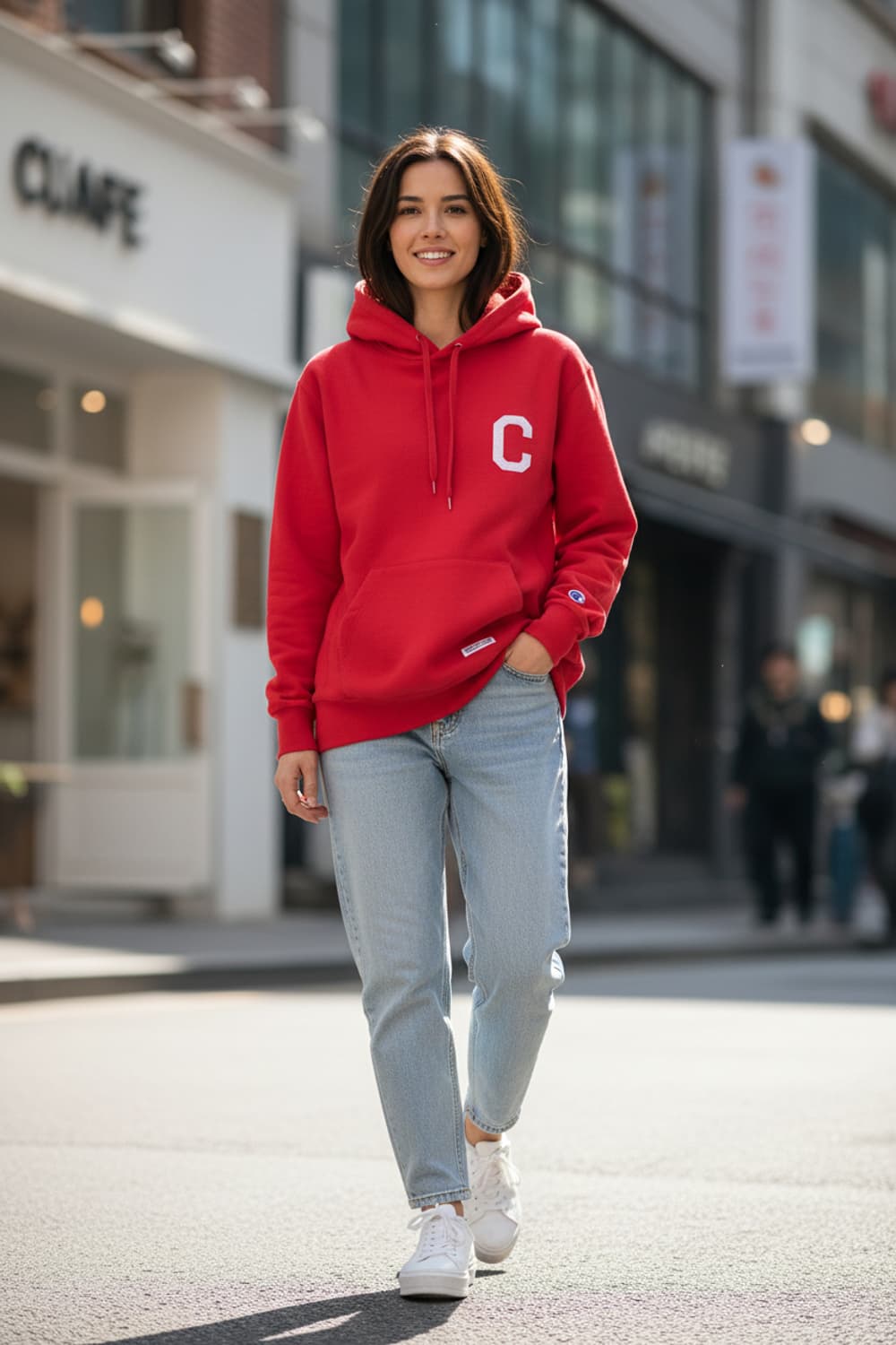 [M] 커버낫 Covernat 컬리지 로고 레드 후디 스웨트 후드티 상품이미지2