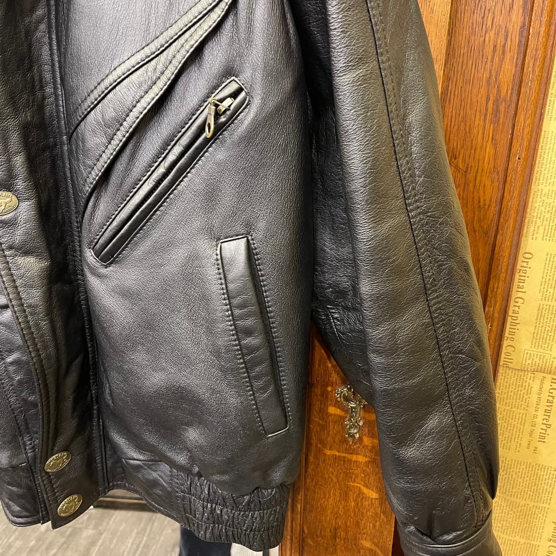 90's vintage leather jacket 상품이미지7