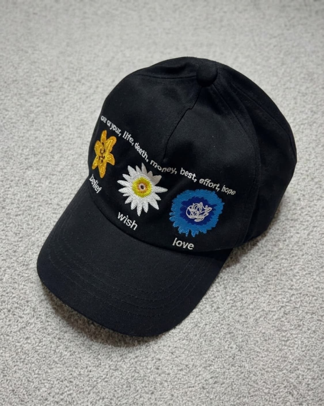 마이딥블루메모리즈 볼캡 블랙 상품이미지1