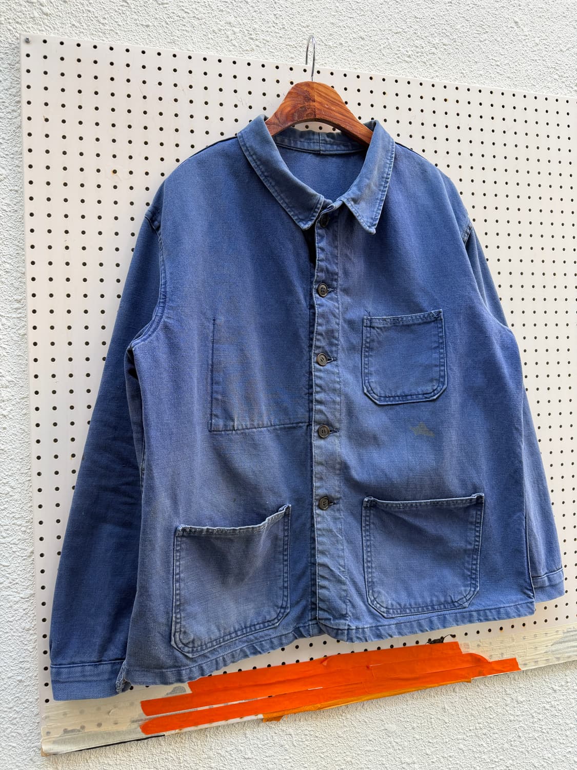 FADED WASHED BLUE OLD VINTAGE 프렌치워크자켓 상품이미지4