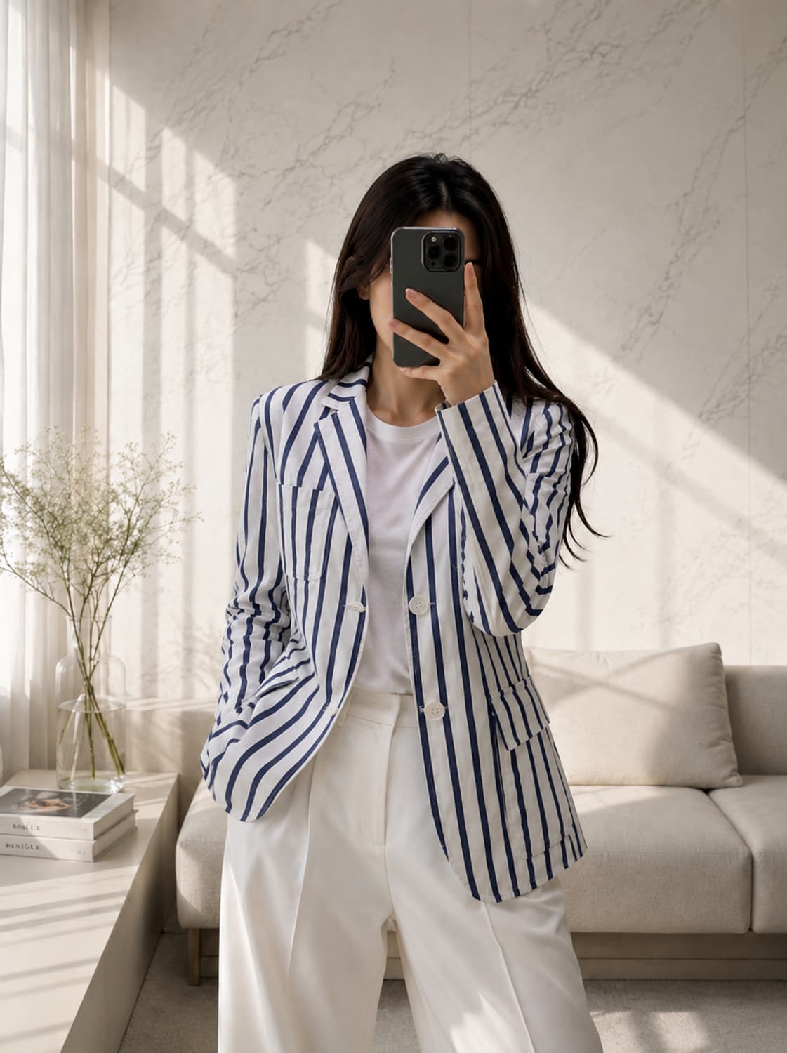 랄프 로렌 이탈리아 메이드 스트라이프 코튼 자켓 / 6 (55) 상품이미지2